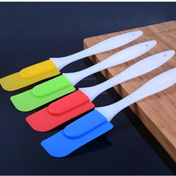 Spatula Silicone Gagang Kayu / Spatula Silikon Tahan Panas / Wooden Spatula / Spatula Masak Anti Mas