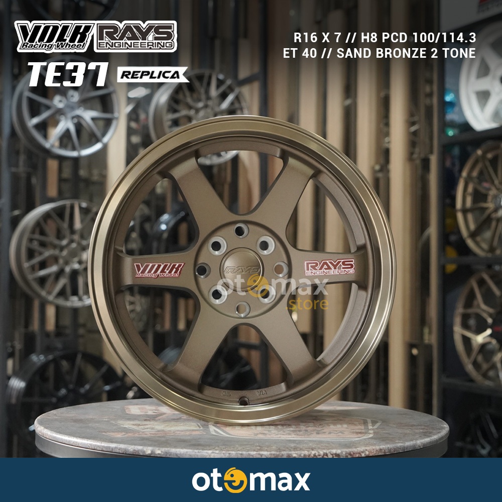 Velg Mobil Volk Rays TE37 JK1083 Ring 16 H8 Sand Bronze