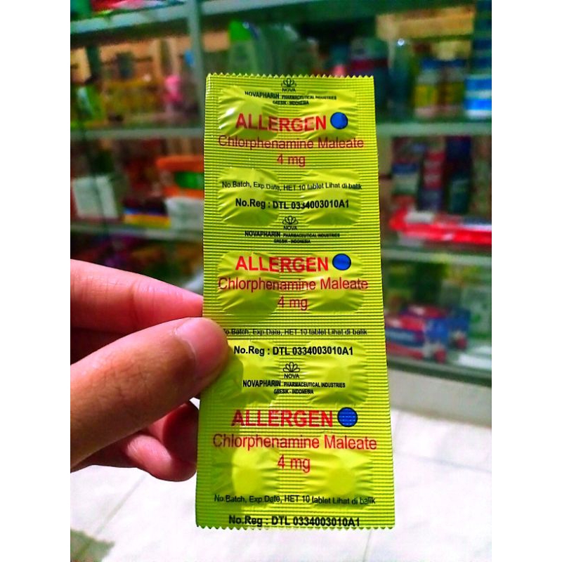 AllergenTABLET (obat gatal,alergi makanan/cuaca,biduran)