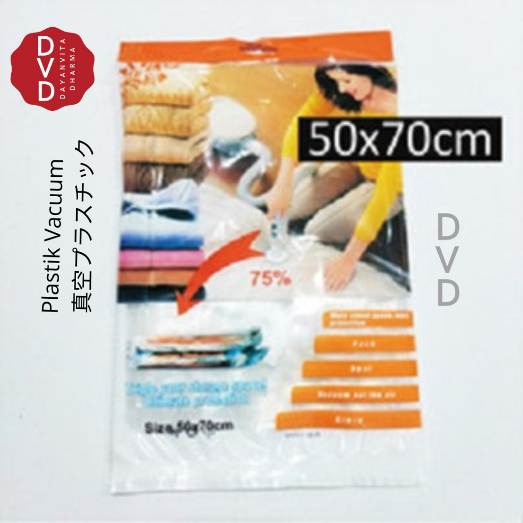 Plastik Vacuum Bag Satuan 50 x 70 cm Tanpa Pompa - Vacuum Bag Plastik 50 x 70