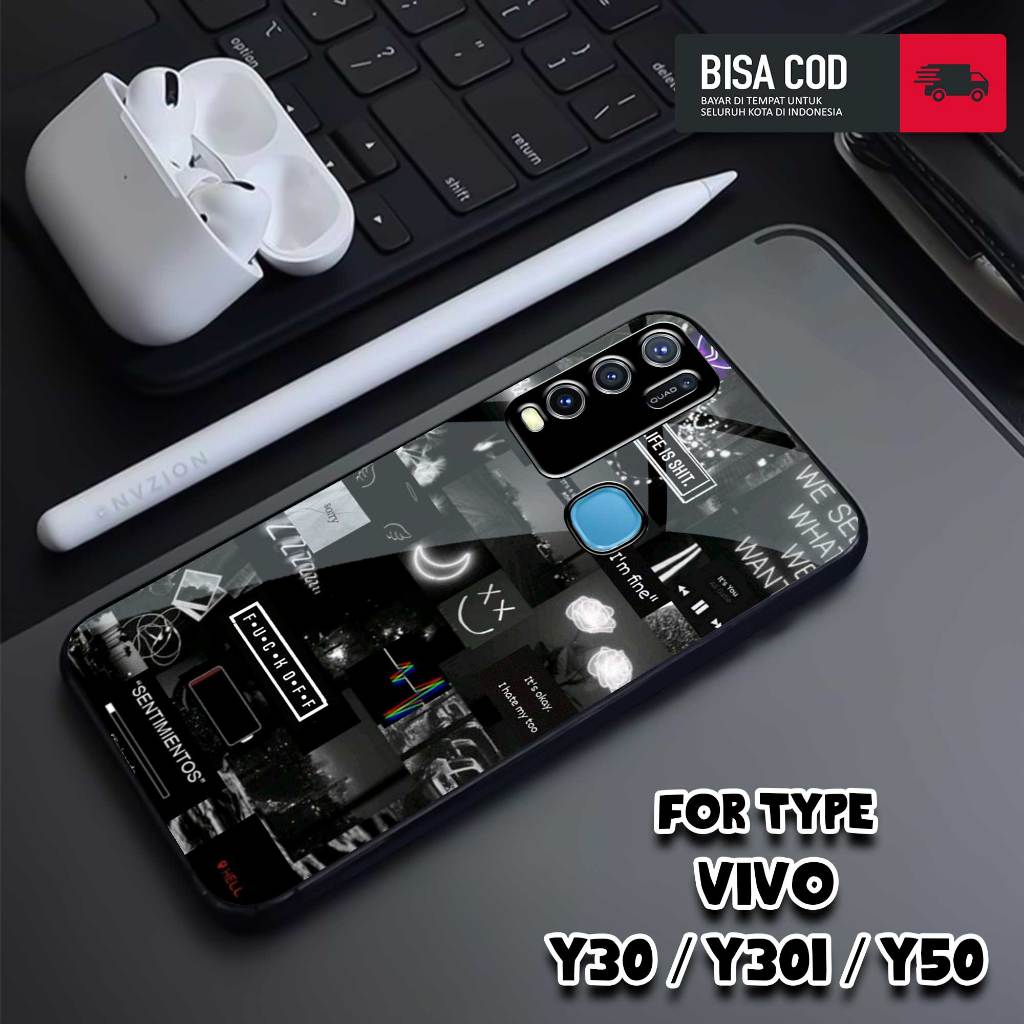 Case VIVO Y30 / VIVO Y30i / VIVO Y50 - Casing Vivo Y30 Y30i Y50 - MOTIF AESTHETIC - Hardcase Premium