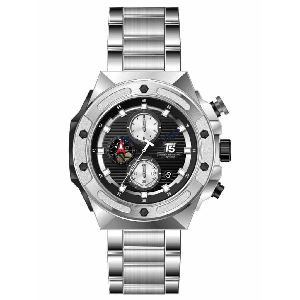 T5 H 4067G //JAM TANGAN T5 H 4067G ORIGINAL//JAM TANGAN PRIA STAINLESS STEEL//WATERRESISTENT