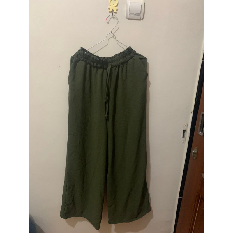 [preloved] kulot crincle jumbo army