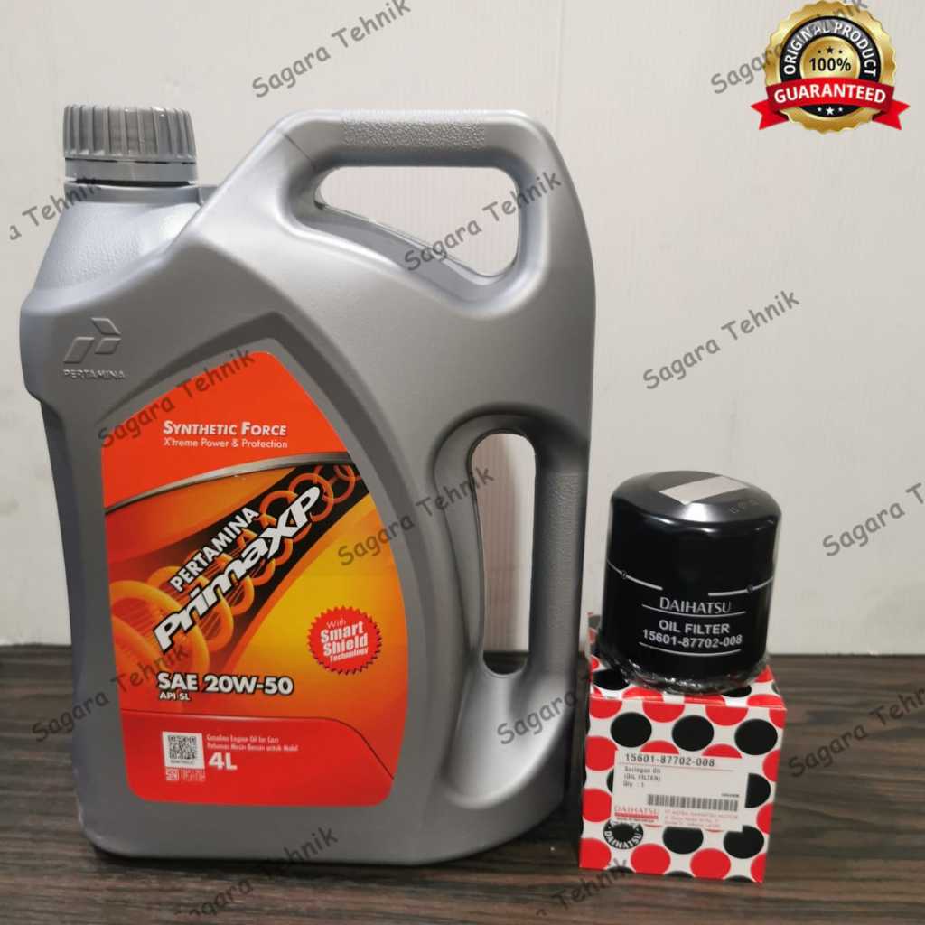 PAKET OLI + FILTER OLI PERTAMINA XP 4LITER  20W-50 AVANZA XENIA GRANDMAX LUXIO AYLA SIRION CALYA SIG
