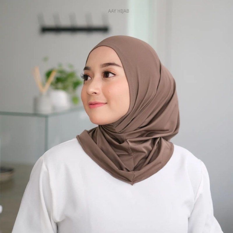 JILBAB SPORT OLAHRAGA / HIJAB SPORTY JILBAB VOLLY POLOS NON PET