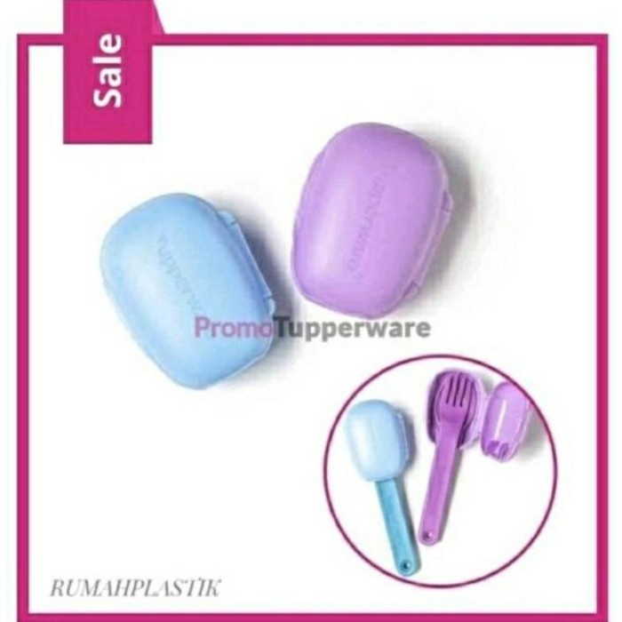 case cutlery tupperware  tutup sendok helm