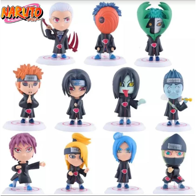 action figure koleksi Naruto shippuden 30 akatsuki itachi deidara pain sasori kakuzu hidan tobi obit