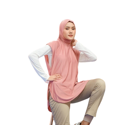 Hijab ootd Hijab Rompi Instan Sporty Full Varla (Hijab Aktifity) outfit aktifitas dan olahraga