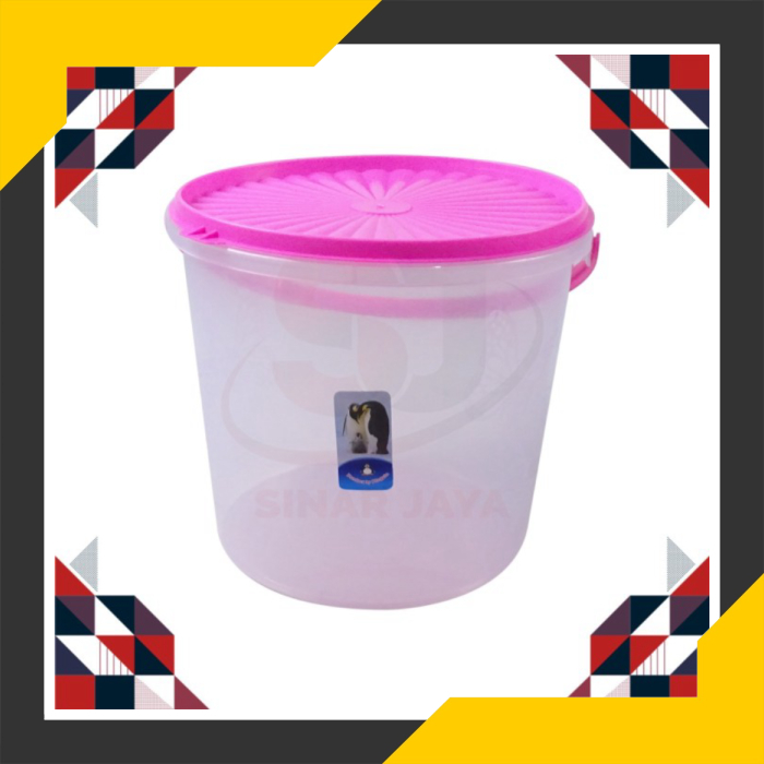 Unik Toples Gagang DX Pinguin/Toples Kerupuk/Toples Plastik Gagang/Toples - 5 liter Berkualitas