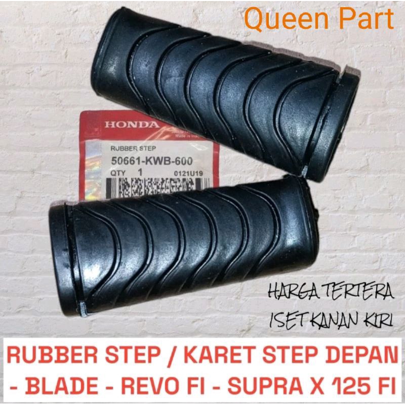 karet step depan set kanan kiri Blade Revo fi Supra x 125 fi injeksi KWB