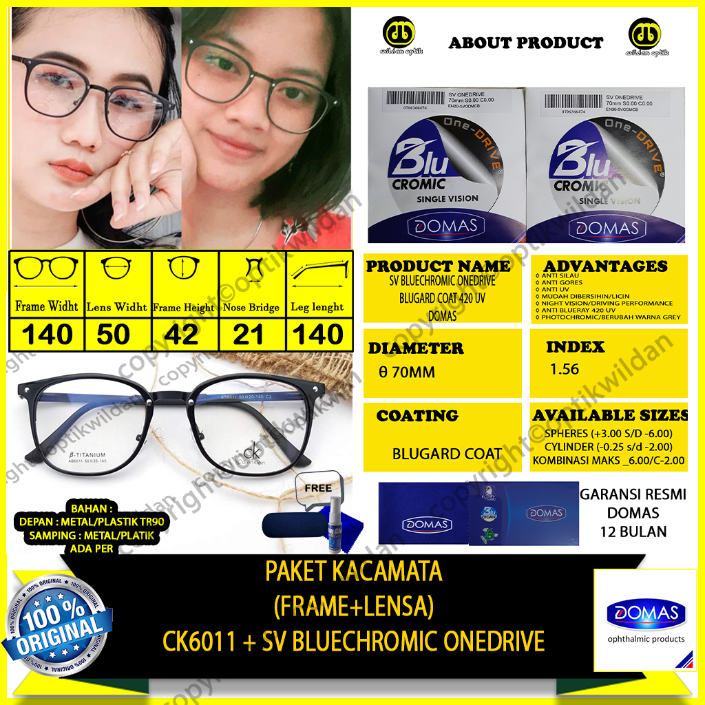 Kacamata Bluechromic Onedrive Blugard Coat Domas Original CK 6011
