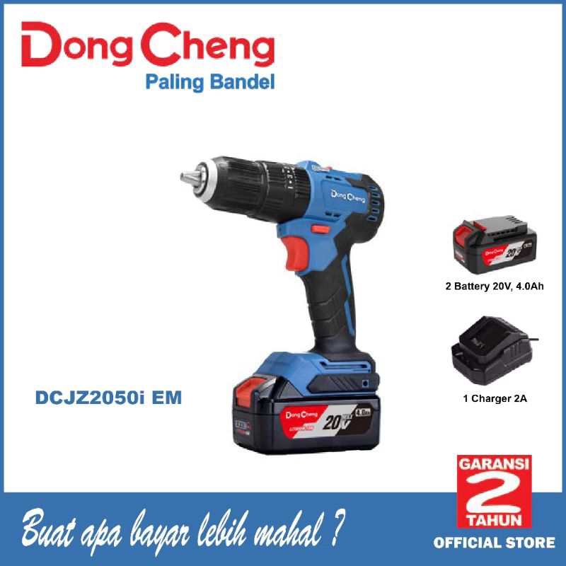 DONG CHENG DCJZ2050i Cordless Impact Drill 20V / Bor Baterai DONGCHENG