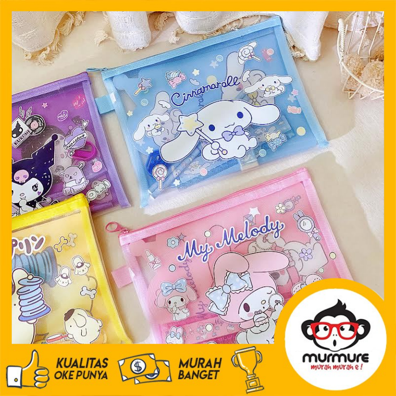 

MURMURE I KOTAK PENSIL JARING SANRIO KUROMI / MELODY / CINNAMOROLL