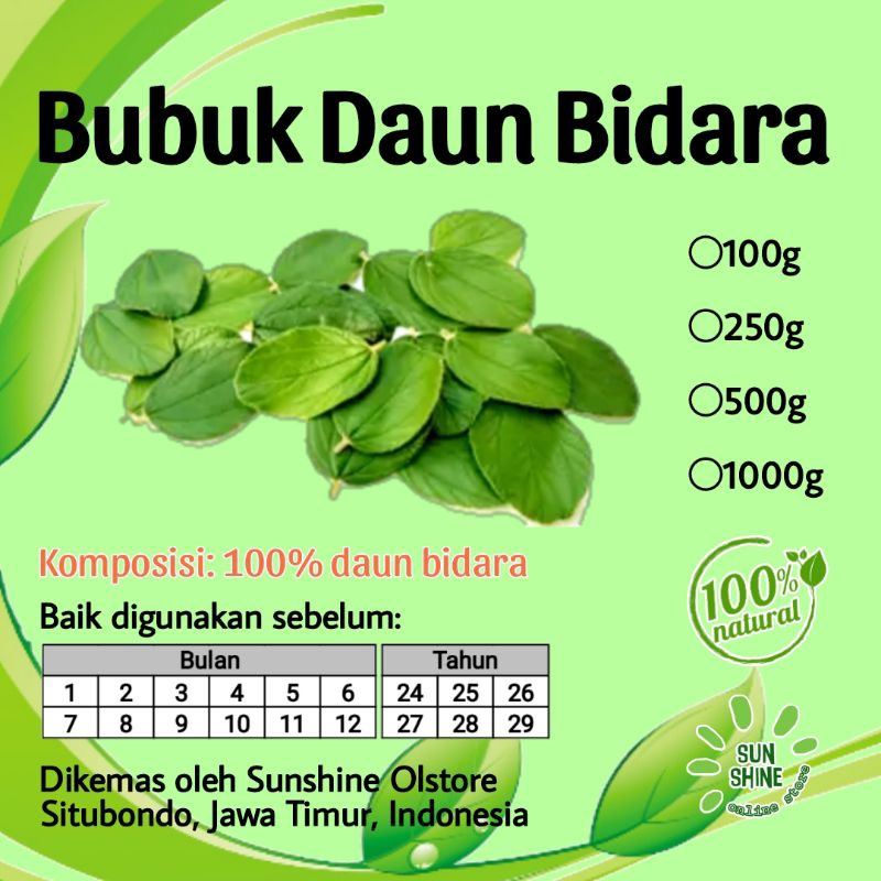 

Bubuk Daun Bidara 100 Gram
