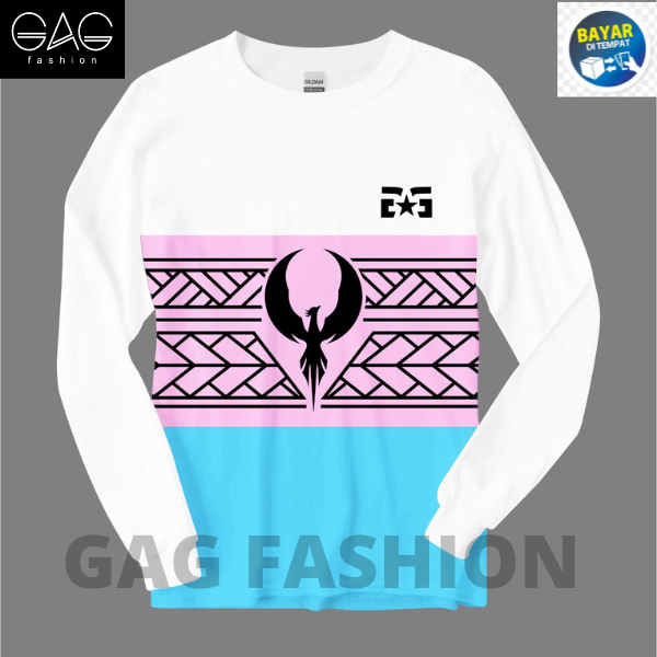 kaos distro Lengan panjang kombinasi varian 3 warna bahan katun combed 30s -03