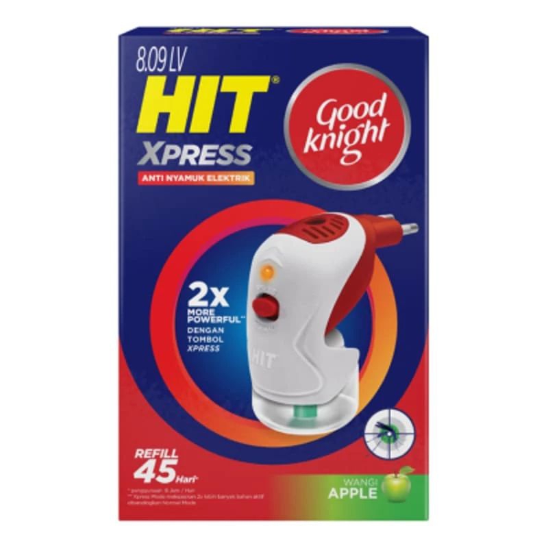 HIT xpress good knight apple alat+refill/hit elektrik good knight apple