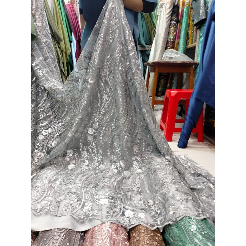 BARUUU !!! TILE BORDIR SQUIN // TILE PAYET SEQUIN BORDIR TERBARU