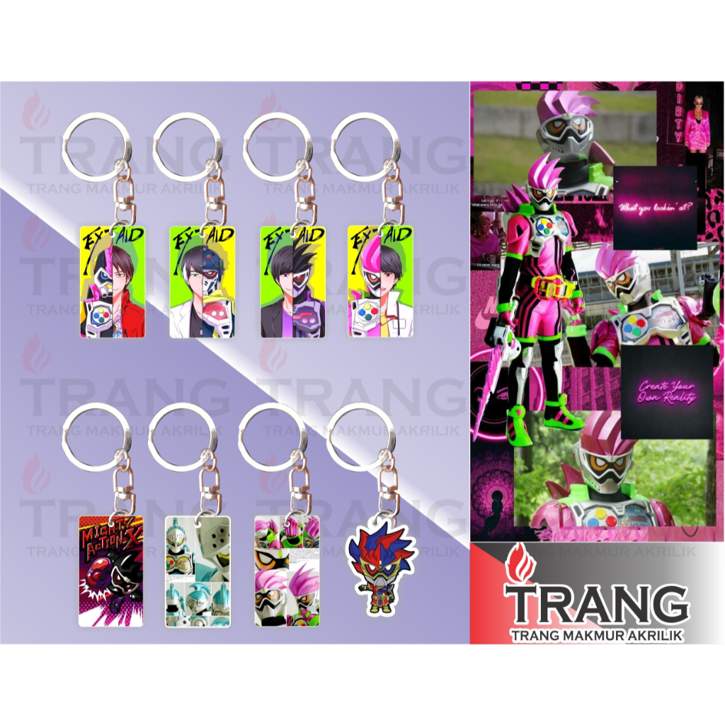 Gantungan Kunci Akrilik Kamen Rider Ex-Aid/Keychain Acrylic Kamen Rider Ex-Aid