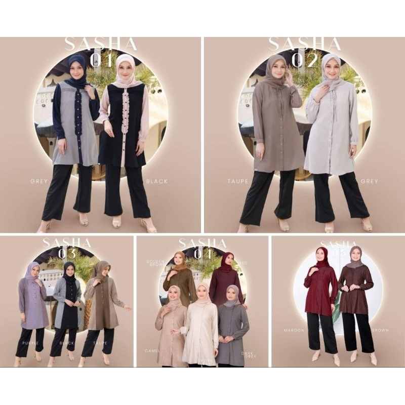 Baju atasan seply Sasha 01,02,03,04,05