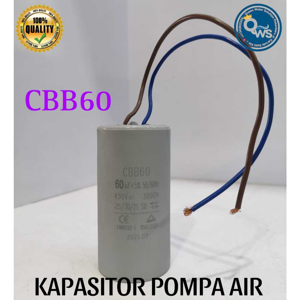 KAPASITOR BULAT POMPA AIR VOLT CBB60