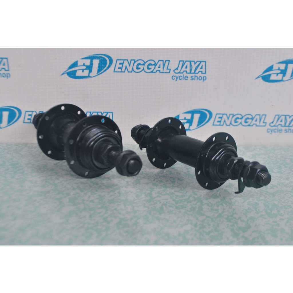 Sepasang Hub Freehub OXO 16H 20H 28H 36H Black Drat Ulir HB799-794 - Nap Bos Roda Sepeda Depan Belak