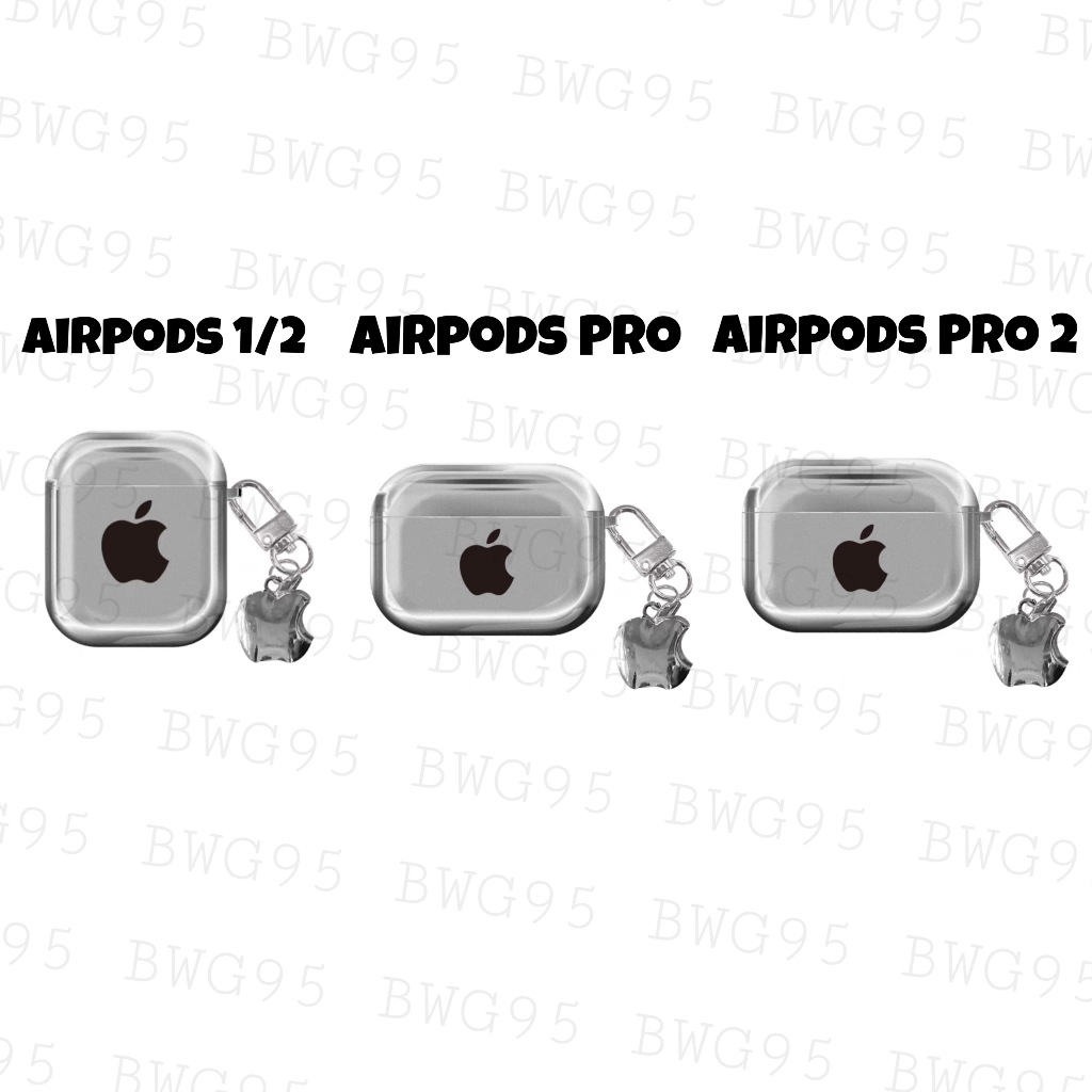 Airpods Case Apple / Airpods Pro Case Apple / Airpods Pro 2 Case Apple Silver Metal Matte