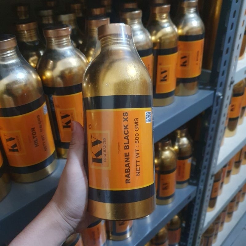 BIBIT PARFUM MURNI KV FRAGRANCES RABAN BLACK XS SEARAH PR BLACK XS SEGEL 500 GRAM