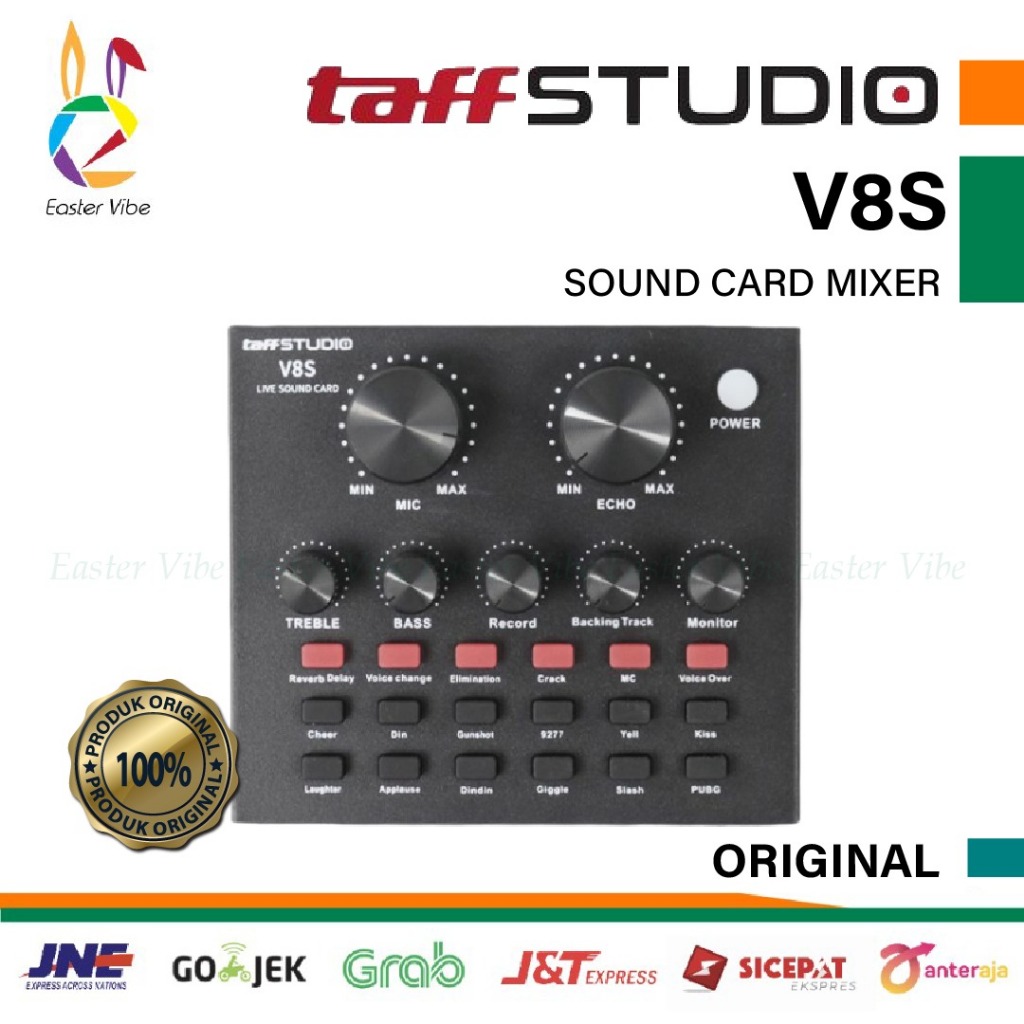 TAFFSTUDIO V8S SOUND CARD V8S MIXER AUDIO USB EXTERNAL V8 S