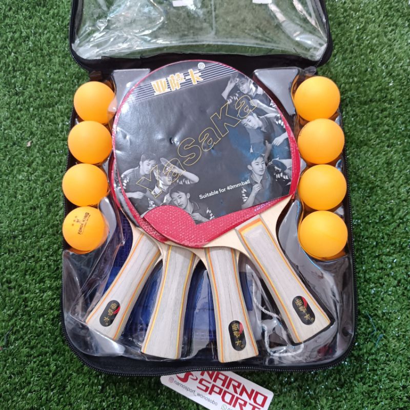 Bet pingpong bat tenis meja Yasaka isi 4bet 8bola net plus tiang