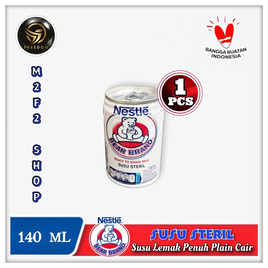 

Susu Sterilisasi Bear Brand | Beruang Original Kaleng - 140 ml (Kemasan Satuan)