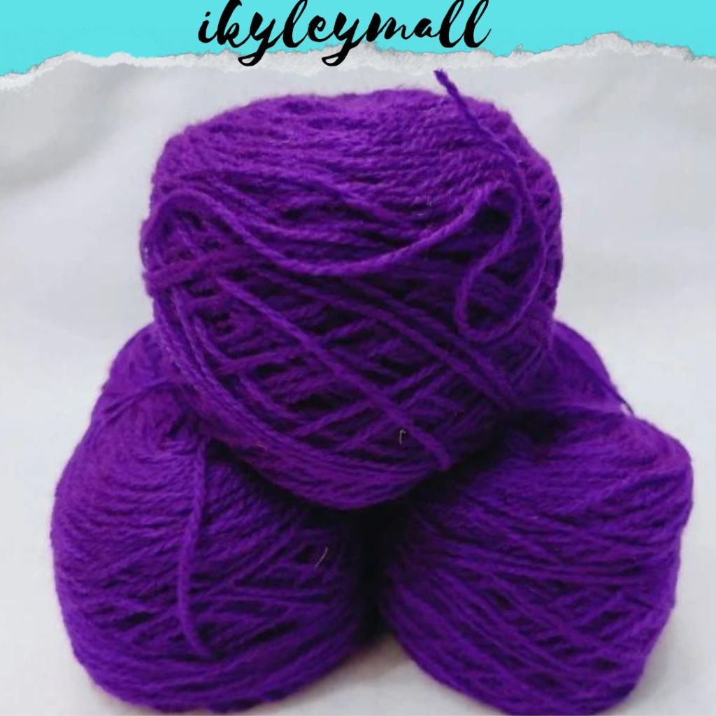 SPESIAL|BENANG SIET UNGU TUA|Benang Rajut Siet Akrilik Wol Gulungan Besar 200G