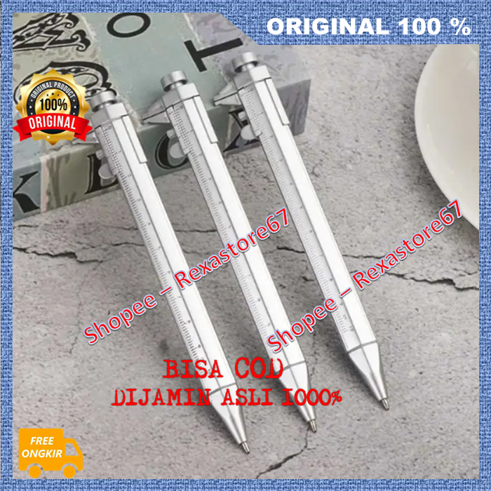 

BELI 1 GRATIS 1 Pulpen Sigmat Multifungsi Pen Penggaris Jangka Sorong Hitam ASLI