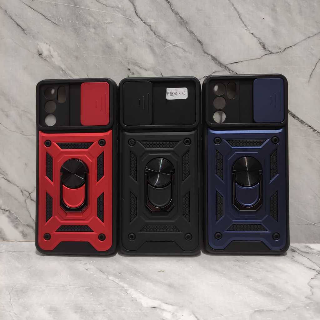 Case Armor Transformer Slide + Ring Oppo Reno 6 5G Reno 7 4G Reno 8 4G Reno 7z 5G Rno 8z 5G - Dayani