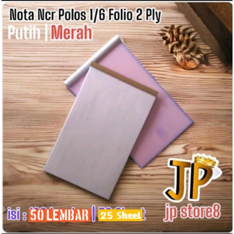 

NOTA KOSONGAN POLOS NCR 2 PLY 1/6 FOLIO LANGSUNG TEMBUS - SIAP KIRIM