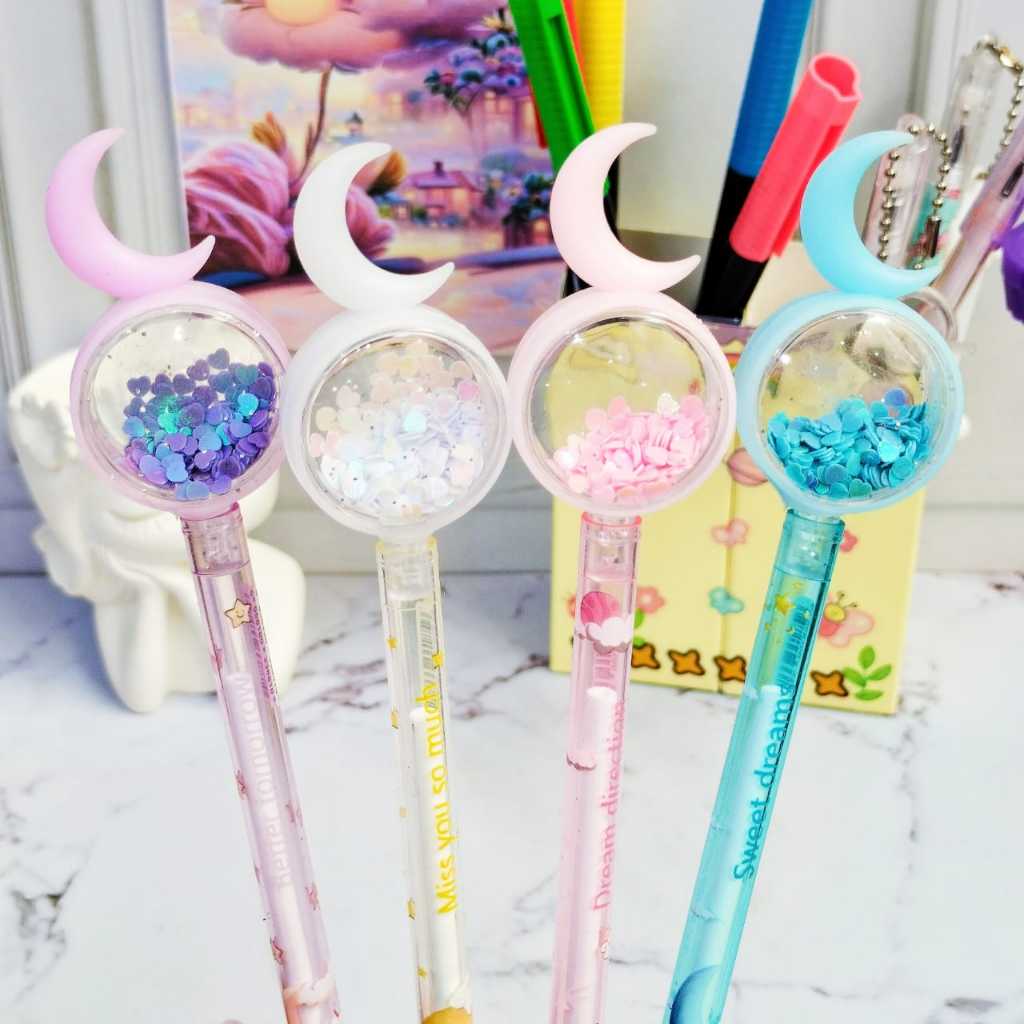 

PEN GEL MANIK BULAN SABIT SUPER LUCU CUTE PULPEN MANIK HARGA TERMURAH TINTA HITAM ALAT TULIS FANCY PERLENGKAPAN SEKOLAH DAN KANTOR LENGKAP BEST QUALITY BISA COD