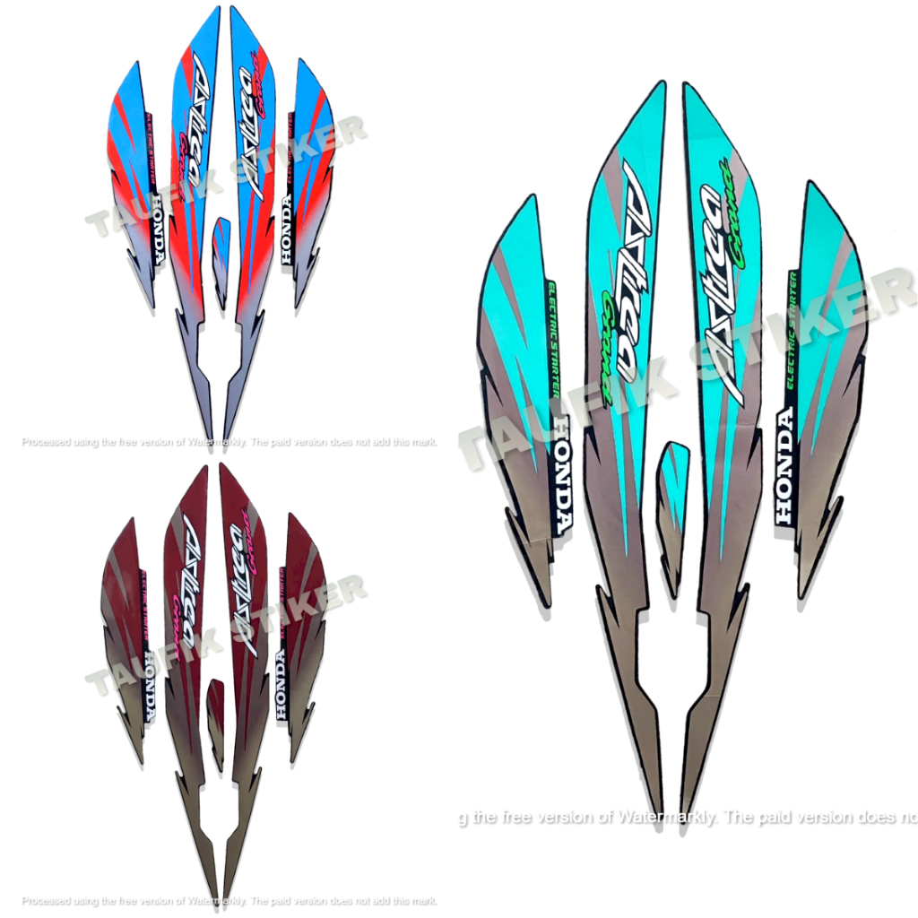 STRIPING LIS BODY MOTOR HONDA ASTREA GRAND 1997 LIMITED EDITION SEPASANG STANDAR FULL SET