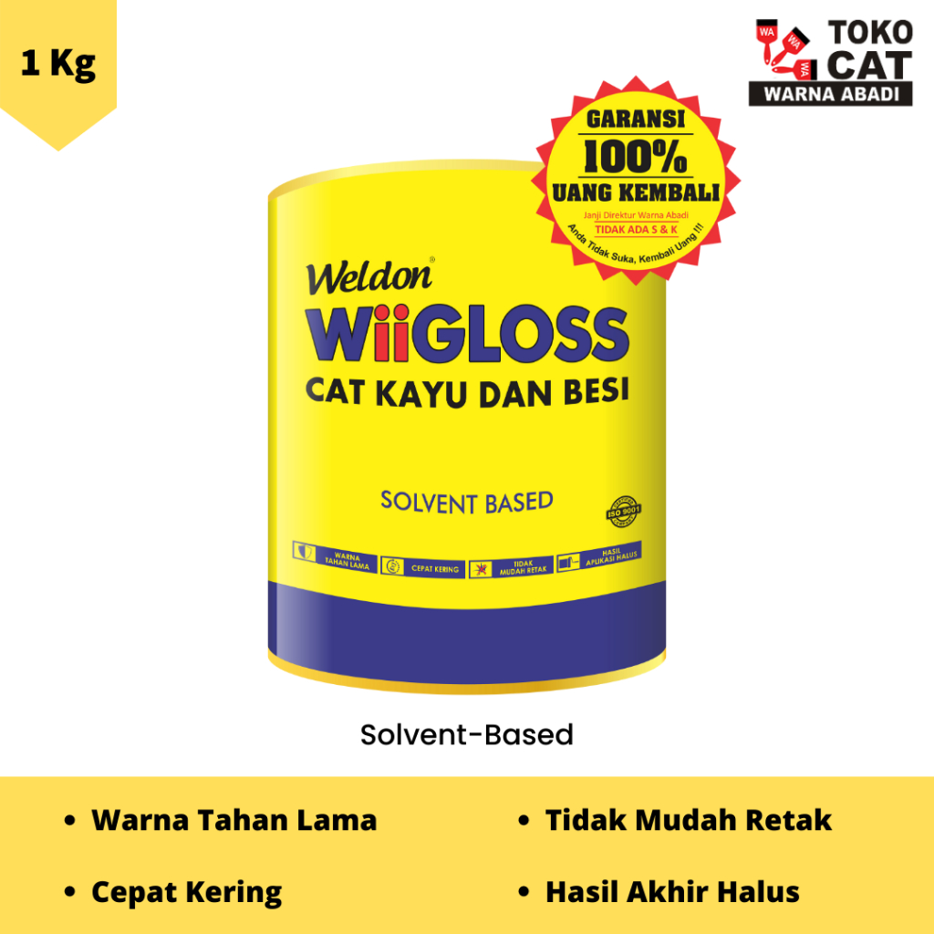 CAT KAYU BESI WELDON WIIGLOSS WARNA METALIK