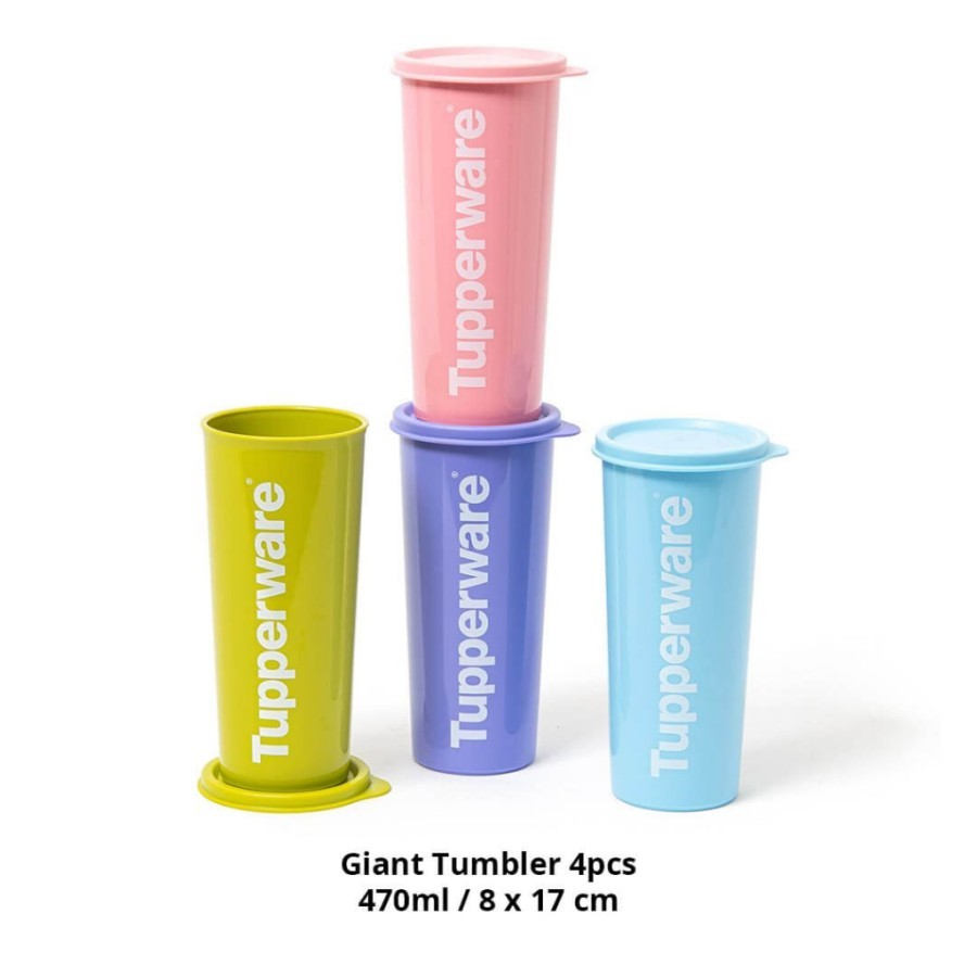 Gelas tupperware giant tumbler 1pcs ungu botol minum