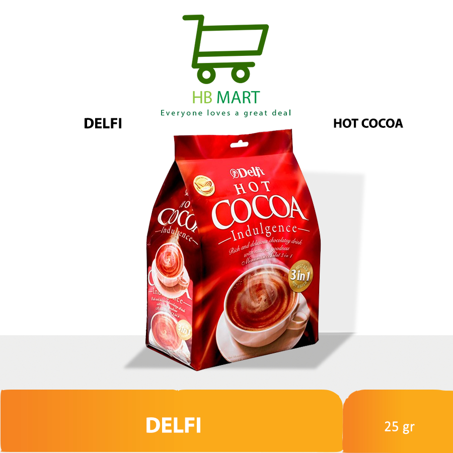 

MINUMAN BUBUK COKELAT 3-IN-1 DELFI HOT COCOA INDULGENCE 20'S X 25GR