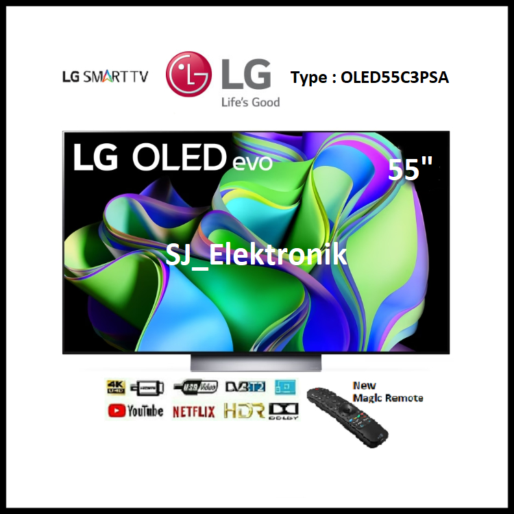 LG OLED evo C3 55 Inch OLED55C3PSA / OLED55C3 UHD 4K Smart TV - 55 C3