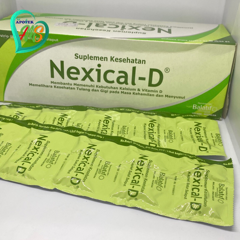 NEXICAL D | Kalsium, Magnesium & Vitamin D3| Per Strip isi 10 Kaplet