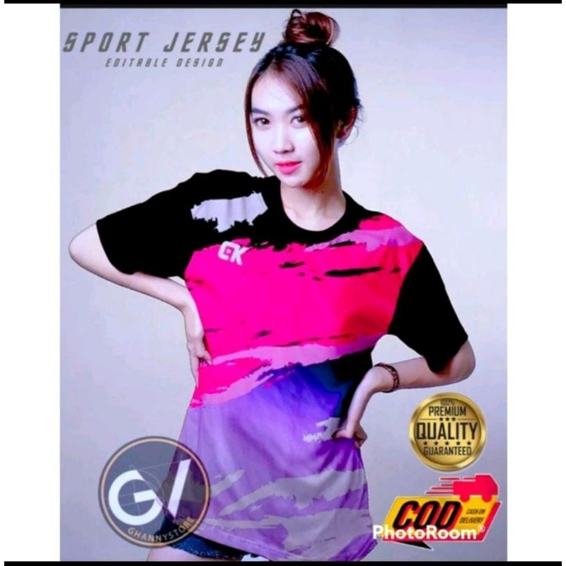 LARISSPORT BAJU OLAHRAGA WANITA BAJU BADMINTON CEWEK BAJU SENAM WANITA TERBARU 2023 JERSEY BOLA VOLI