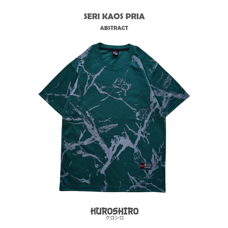 KUROSHIRO - Kaos Laki Laki Abstract Baju Pria Dewasa-ARMY