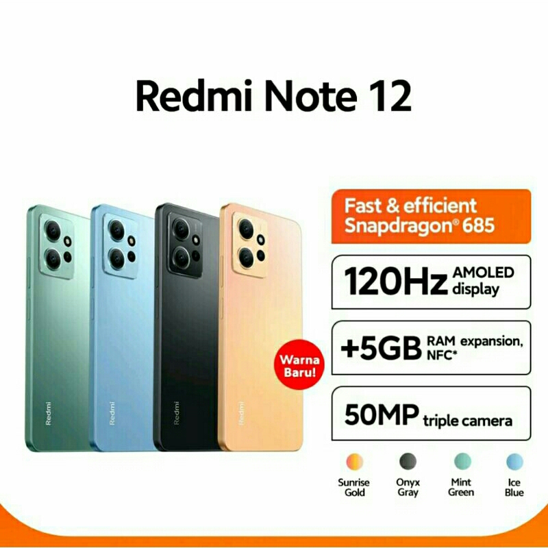 Xiaomi Redmi Note 12 RAM 4/128GB Garansi Resmi