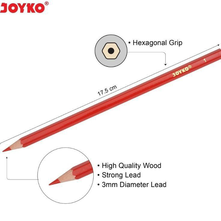 

Murah Banget Pensil warna Joyko 24 warna panjang CP-24PB ( 1set/24wrn )