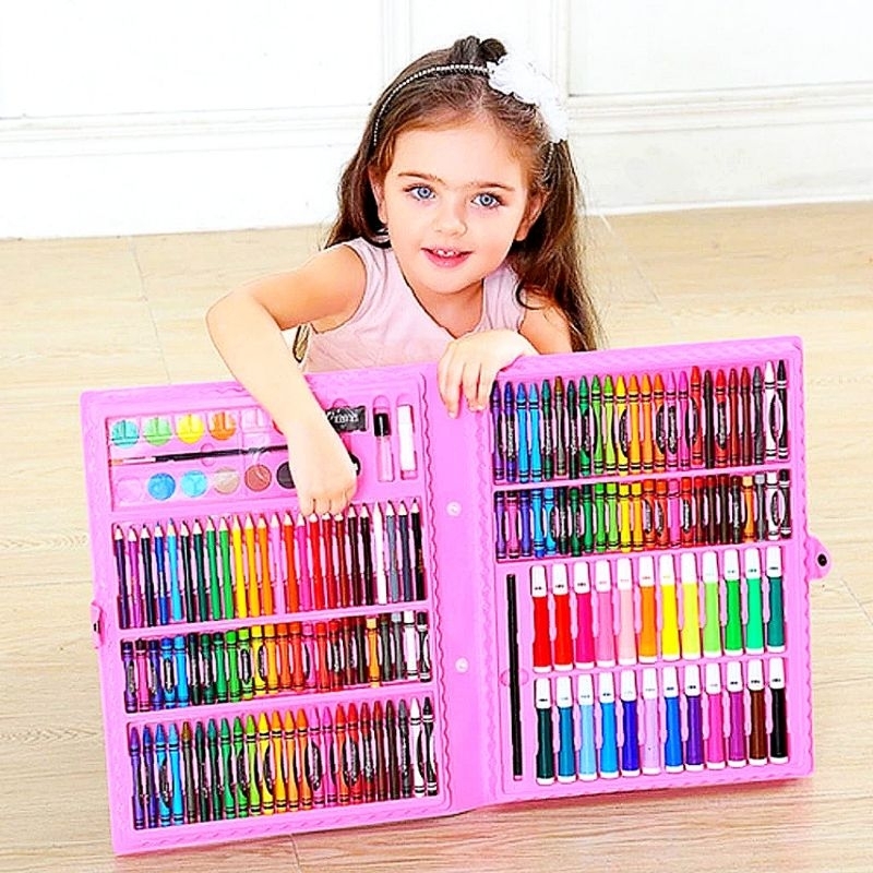 

crayon set 168pcs set alat mewarnai