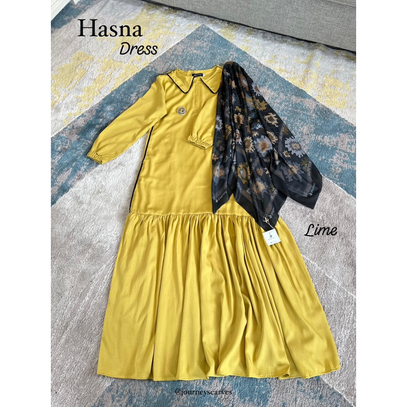 gamis hasna dress wanita journey scarves
