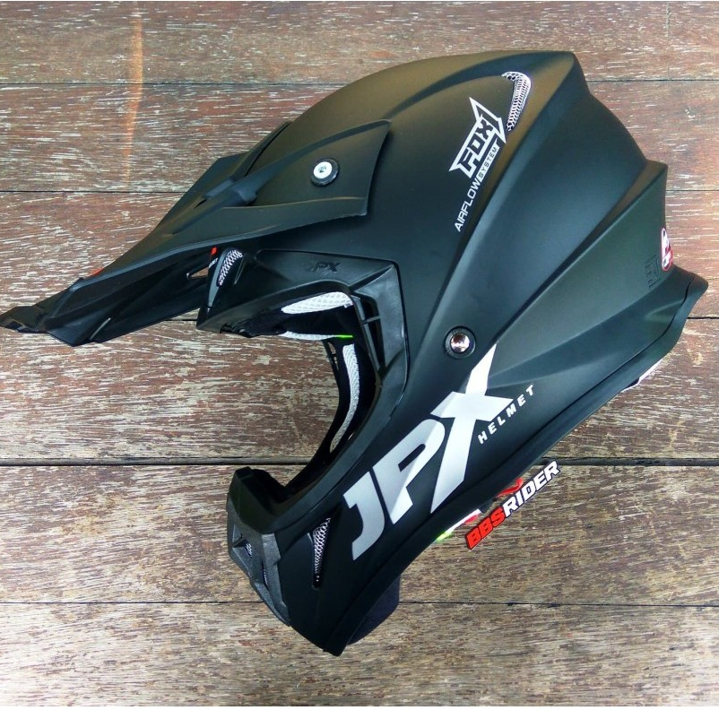 HELM JPX fullface cross FOX1 solid black matt Helm JPX cross