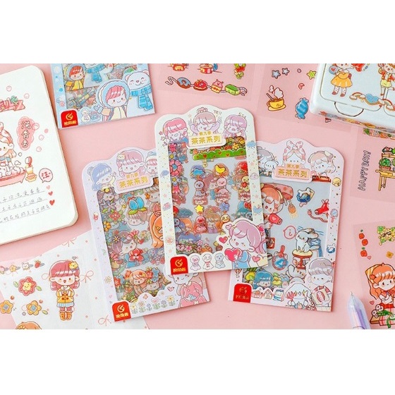 

STIKER ISI 4 LEMBAR MANDOU ANIME GIRL KARTUN SERIES CUTTING STICKER DECORATIVE PACK STIKER DEKORASI JOURNAL LUCU vincess