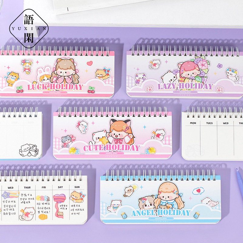 

Chichi Cat Paradise Spiral Weekly Planner